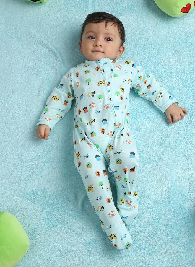 Bontots Infant Boys Organic Cotton Sleepsuit - Image 1